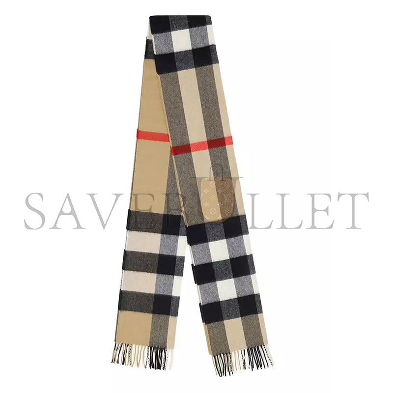 BURBERRY CHECK CASHMERE SCARF  (200*70cm)